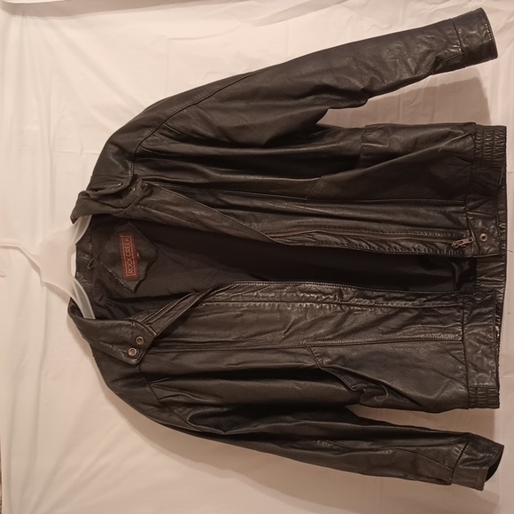 Women's size medium black leather Rock Creek jacket - Picture 1 of 6
